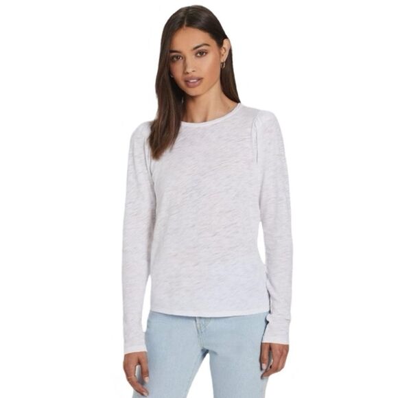 Goldie Long Sleeve Puff Shoulder Tee - Picture 1 of 7